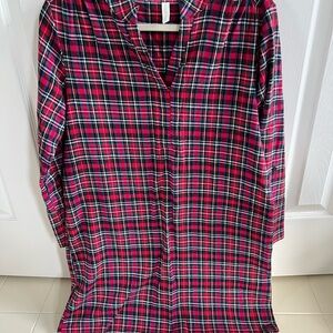 Pinkblush Red Plaid Button-Up Dress